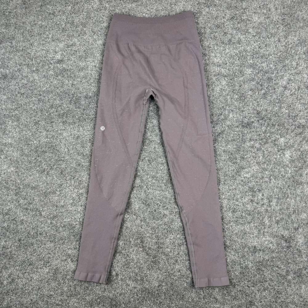 Lululemon Leggings Womens Size 4 Mauve Ebb to Street Tight Space Dye Seamless